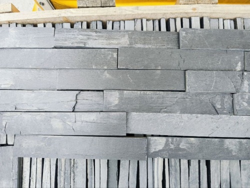 Плитка чёрная из натурального камня фасадная 30 см * 5 см, толщина 7 мм -30 мм купить в Ялте