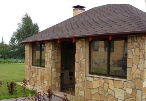 Плитняк златолит жёлтый золотистый для фасада 1,5-3см купить в Ялте