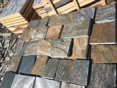 Плитка пилёная златолит Уральский для цоколя, отмостки купить в Ялте