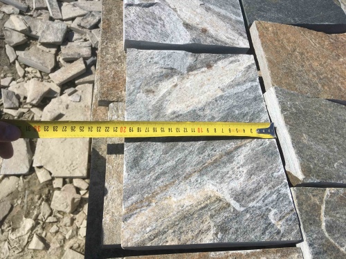 Плитка пилёная златолит Уральский для цоколя, отмостки купить в Ялте